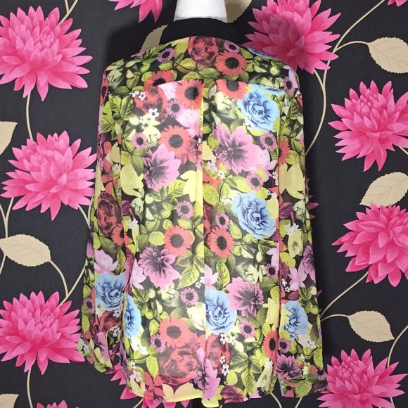 🍒5/$20🍒H&M Colorful Sheer Blouse - Picture 5 of 6